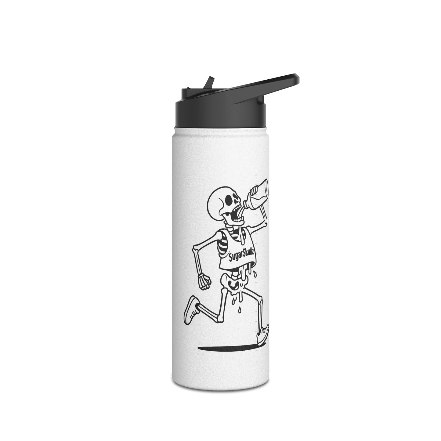 Funny Skeleton Running Stainless Steel Water Bottle - Hydration for Fitness Lovers
