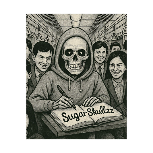 Edgy Sugar Skull Matte Poster - Urban Vibe Art Print