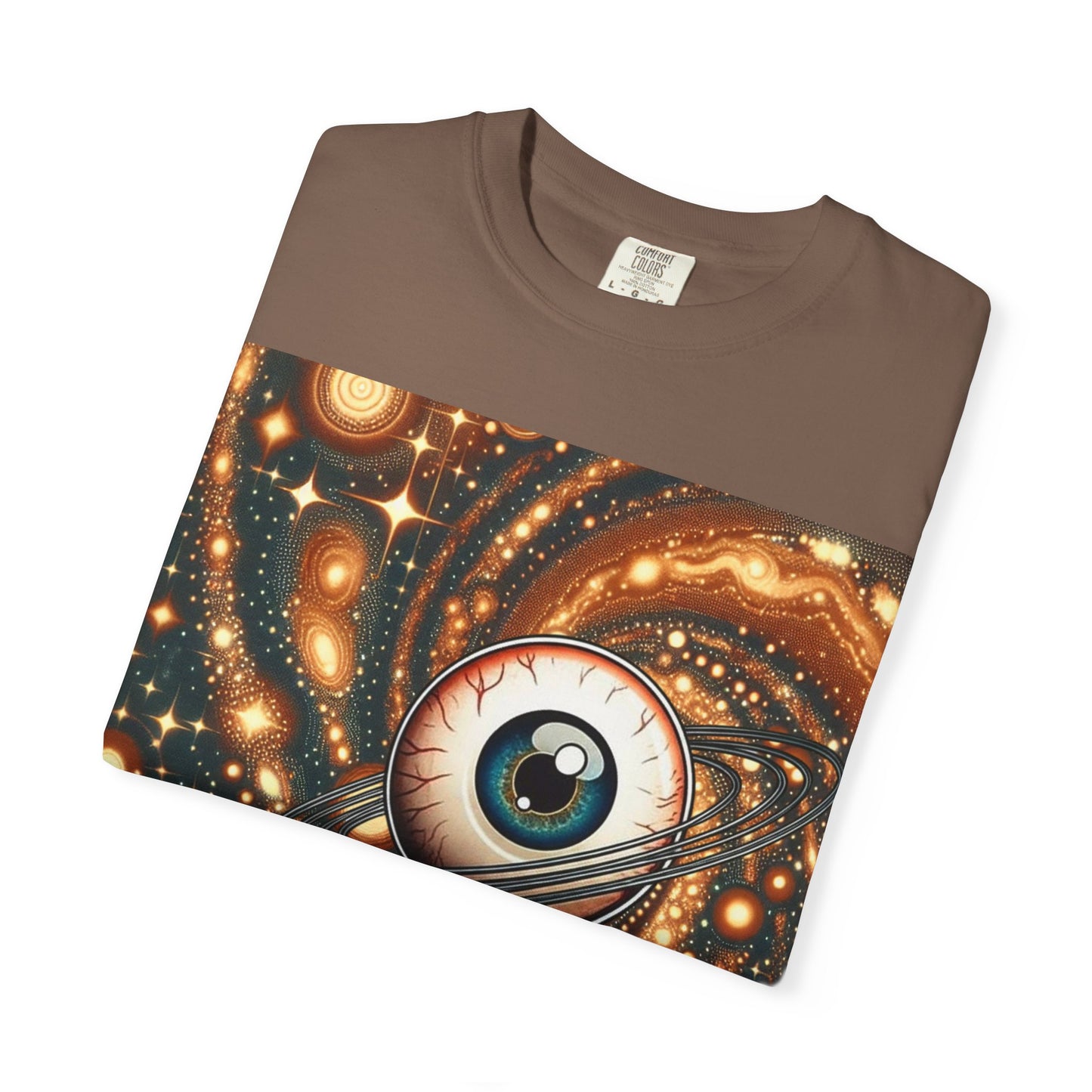Cosmic Eye T-Shirt, Unisex Garment-Dyed Tee, Galaxy Print Shirt, Artistic Space Apparel, Unique Gift for Space Lovers