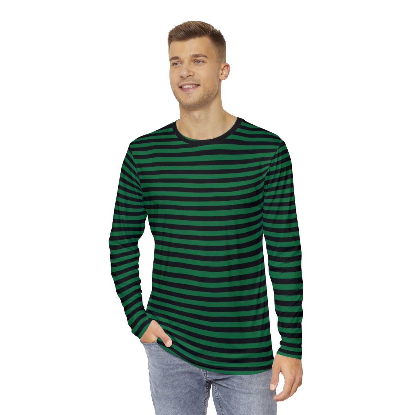 Men's Striped Long Sleeve Shirt - Cool Casual Wear, Perfect for Fall, Gifts, Outdoor Adventures, Everyday Comfort, Trendy Style