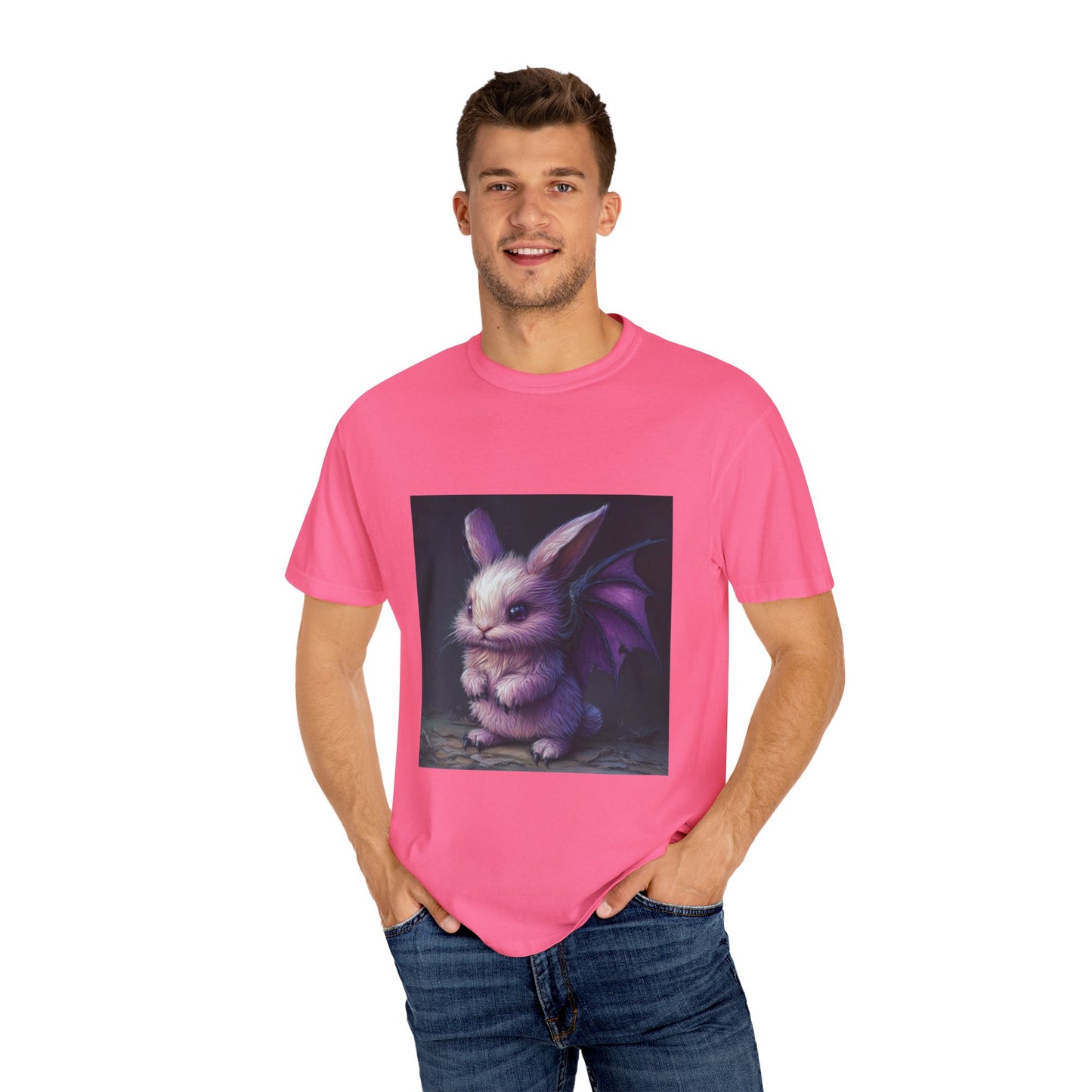 Fantasy Dragon Bunny Unisex T-shirt | Cute Animal Graphic Tee, Nature Lovers Gift, Whimsical Apparel, Perfect for Kids & Adults