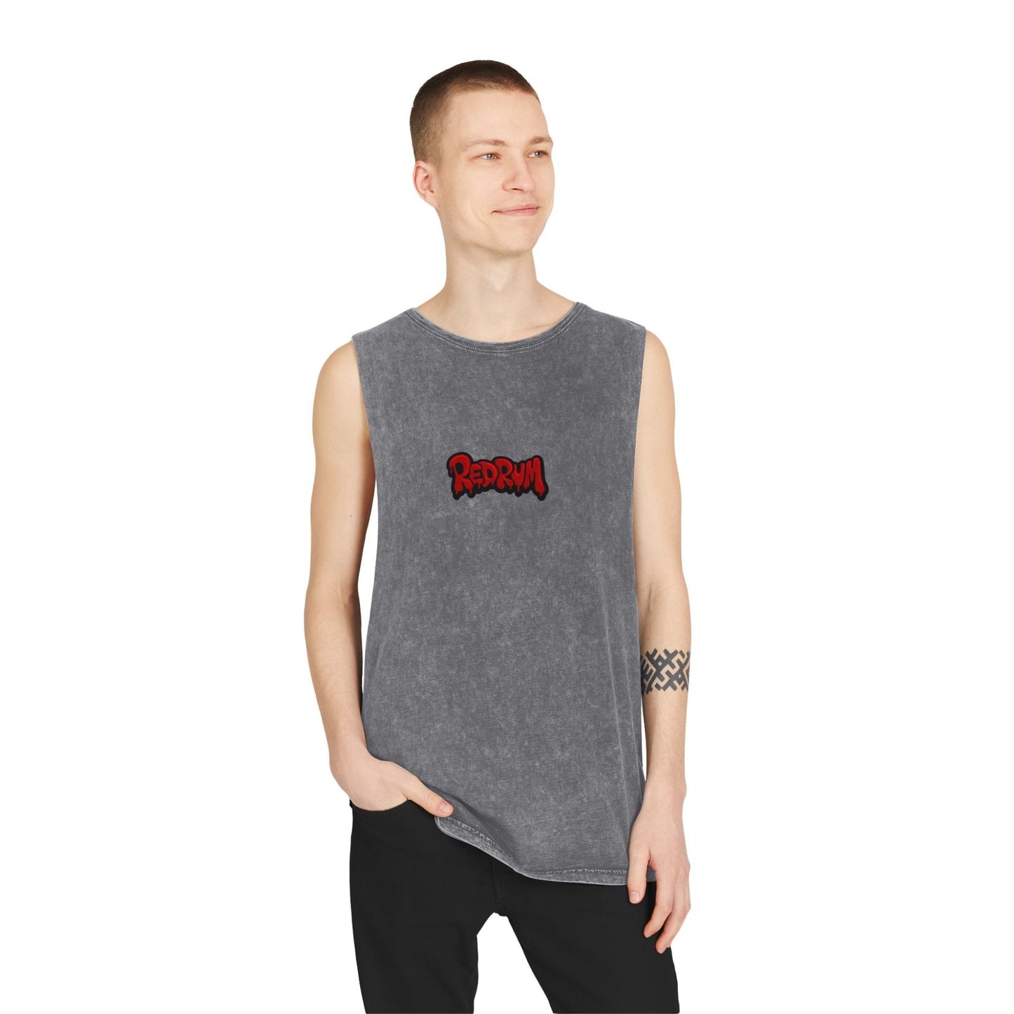 Unisex Stonewash Tank Top - Vintage Graphic Tee, Summer Casual Wear, Festival Style, Music Lover Gift, Urban Streetwear