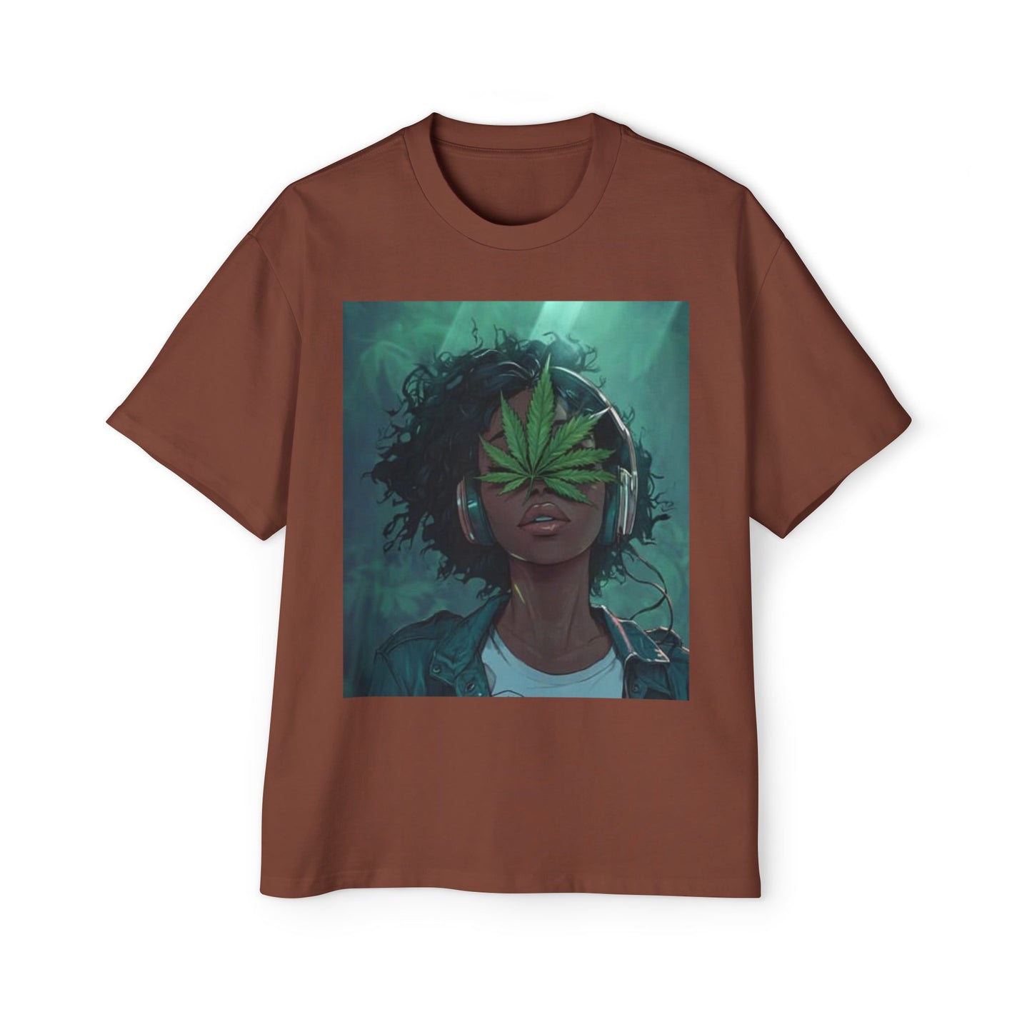 Chill Vibes Men’s Heavy Oversized Tee - Cool Cannabis Art Shirt, Streetwear, Music Lovers Gift, Relaxed Fit Fashion, Summer Style