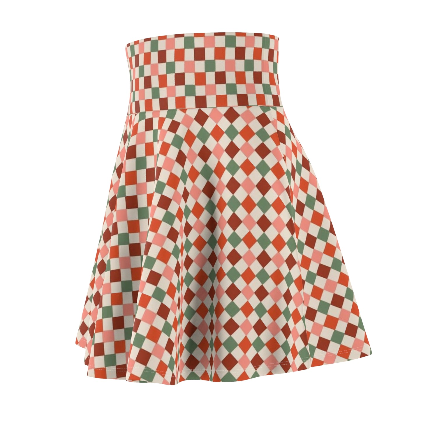 Festive Women's Skater Skirt, Holiday Outfit, Christmas Party Wear, Unique Gift, Casual Style, All-Occasion Fashion