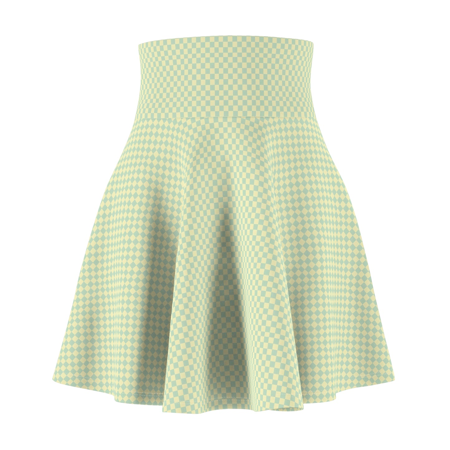 Women's Gingham Skater Skirt - Casual Chic, Perfect for Spring Weddings, Festivals, Day Out, Brunch, Summer Parties