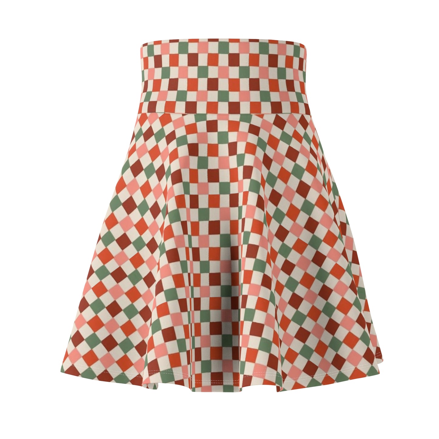 Festive Women's Skater Skirt, Holiday Outfit, Christmas Party Wear, Unique Gift, Casual Style, All-Occasion Fashion
