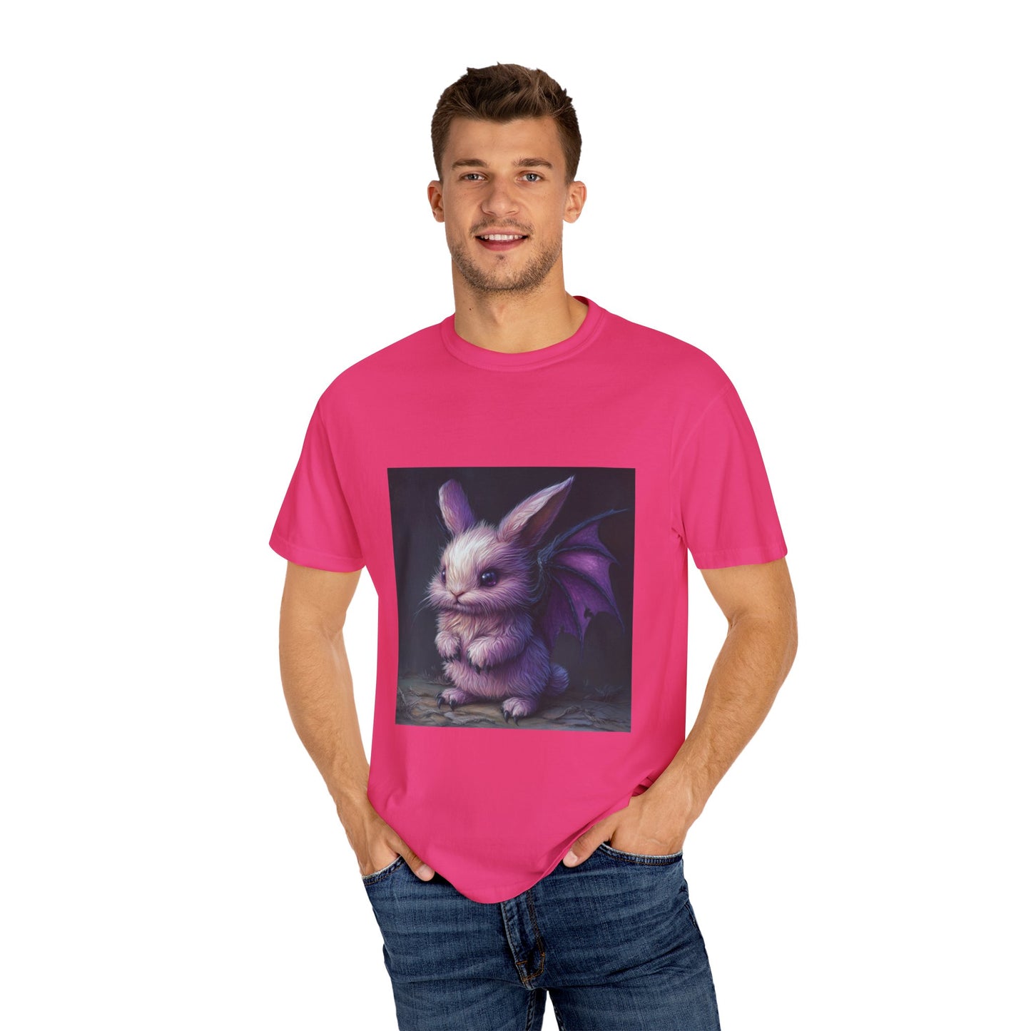 Fantasy Dragon Bunny Unisex T-shirt | Cute Animal Graphic Tee, Nature Lovers Gift, Whimsical Apparel, Perfect for Kids & Adults