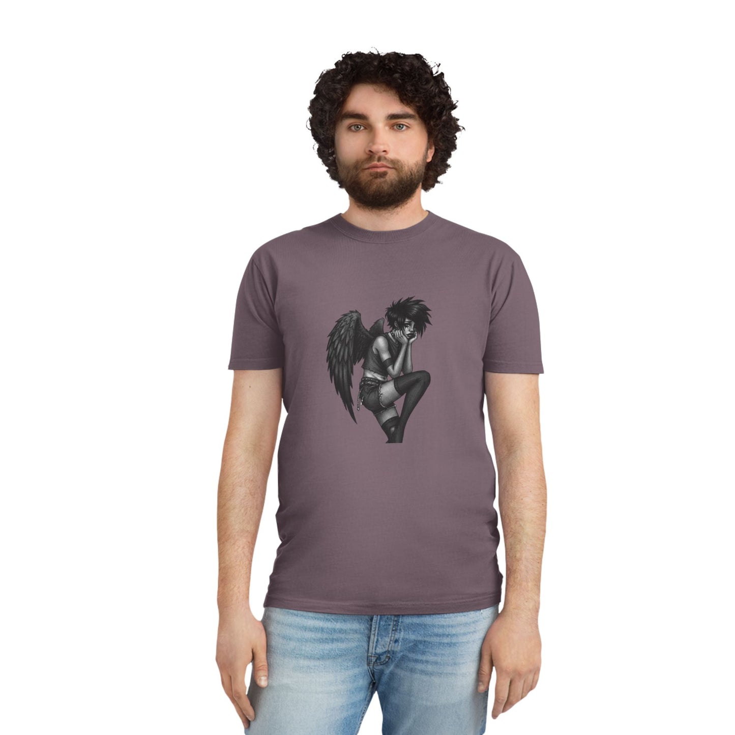 Unisex Vintage Angel Graphic Tee, Casual Wear, Gift for Him/Her, Festival Fashion, Trendy Streetwear