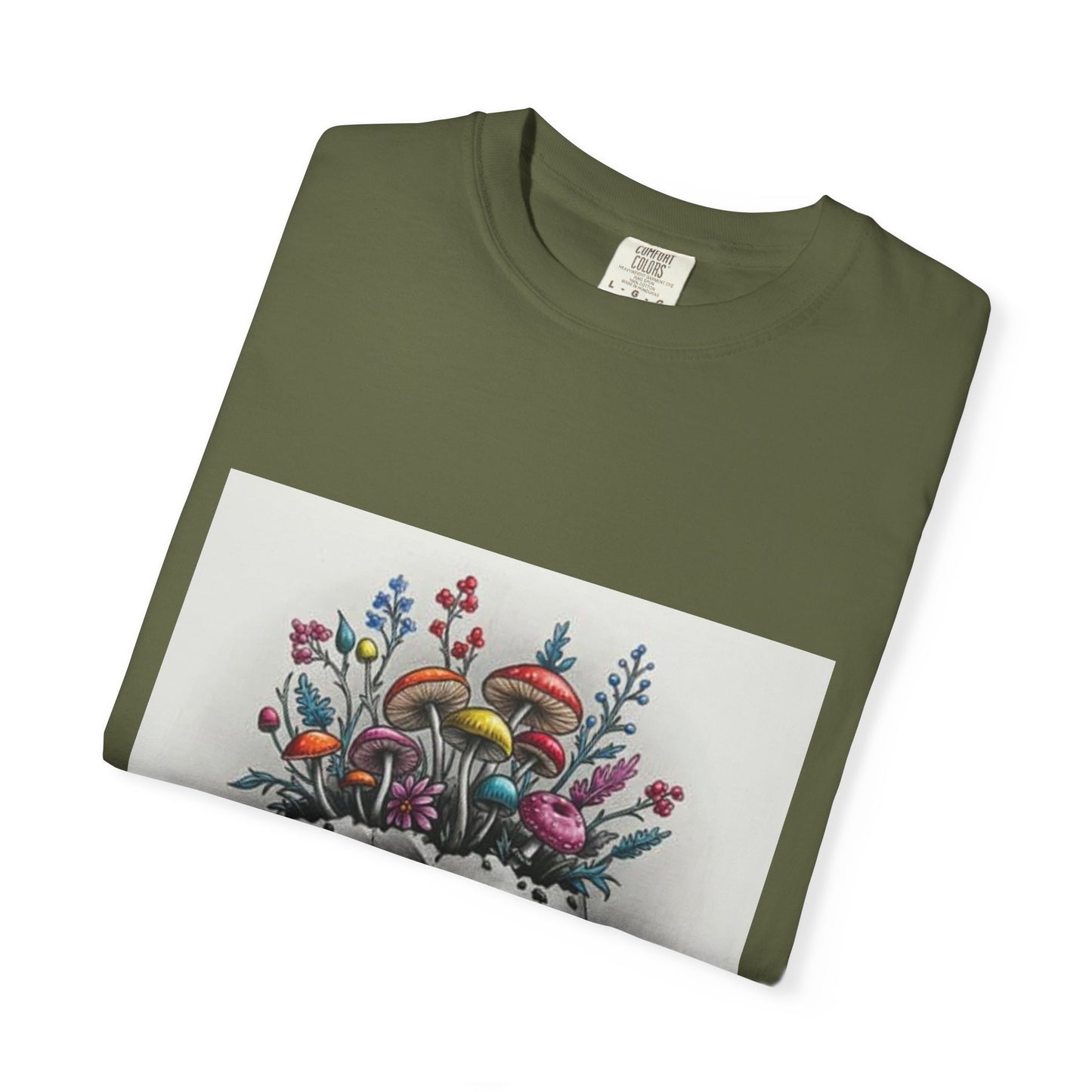 Floral Skull Graphic T-Shirt | Unisex Tee for Nature Lovers, Unique Gift, Casual Outing, Festival Wear, Eco-Friendly Fashion