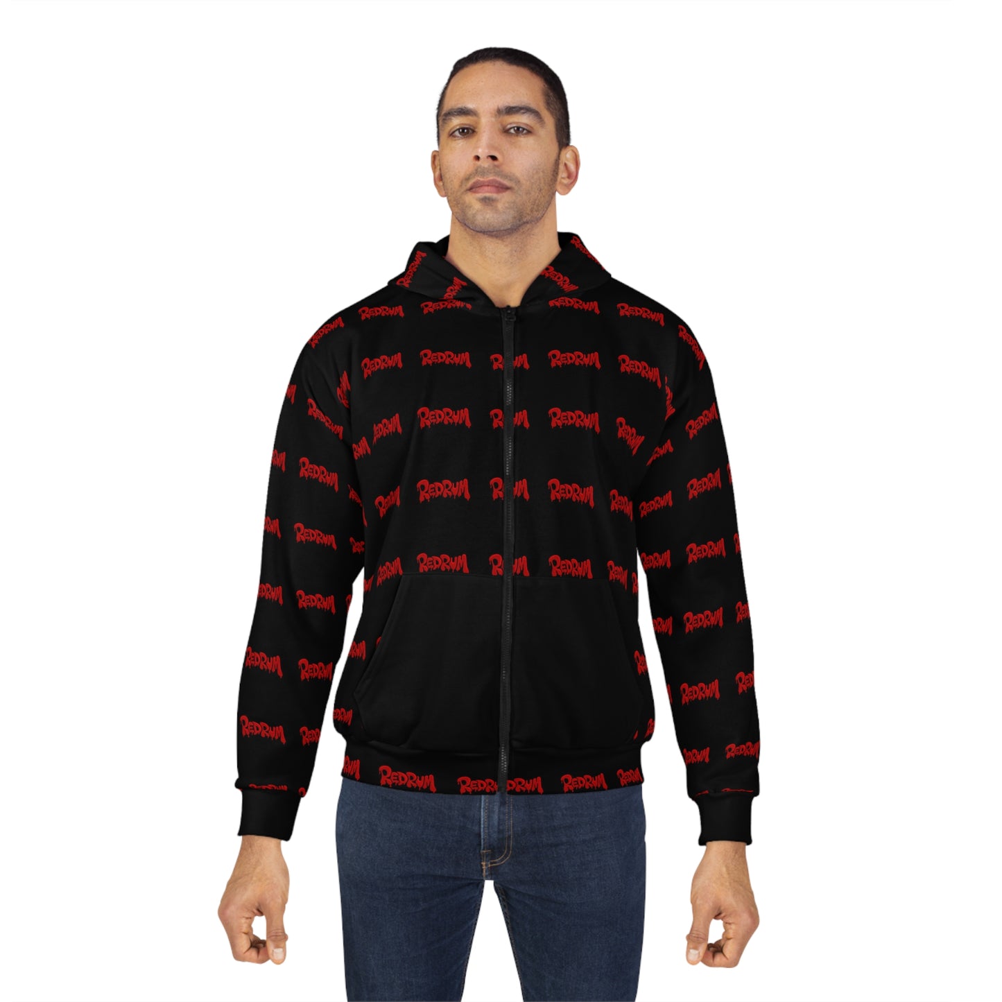 Bold Graphic Unisex Zip Hoodie, Streetwear Fashion, Casual Outfit, Gifting for Friends, Stylish Layering in All Seasons