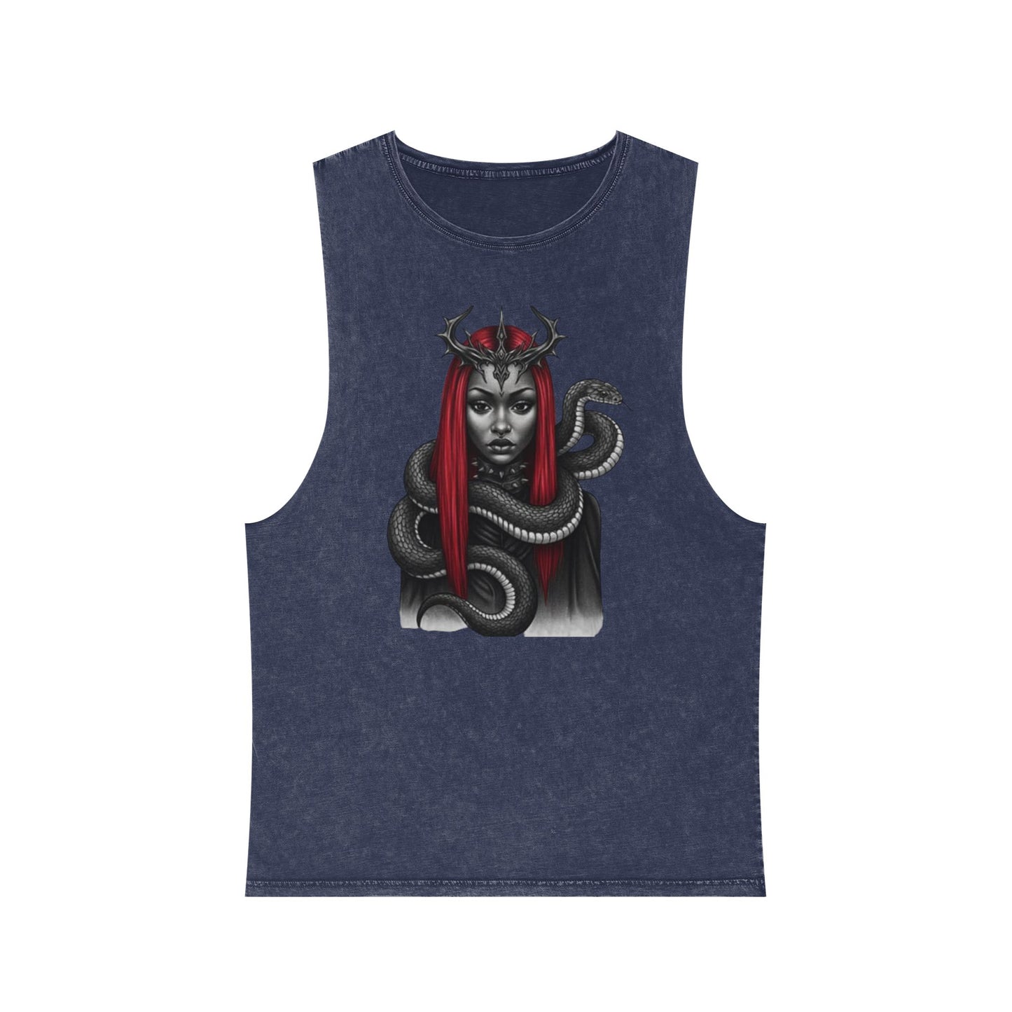 Dramatic Unisex Tank Top with Serpent Design | Edgy Summer Wear, Festival Outfit, Street Style Top, Boho Aesthetic