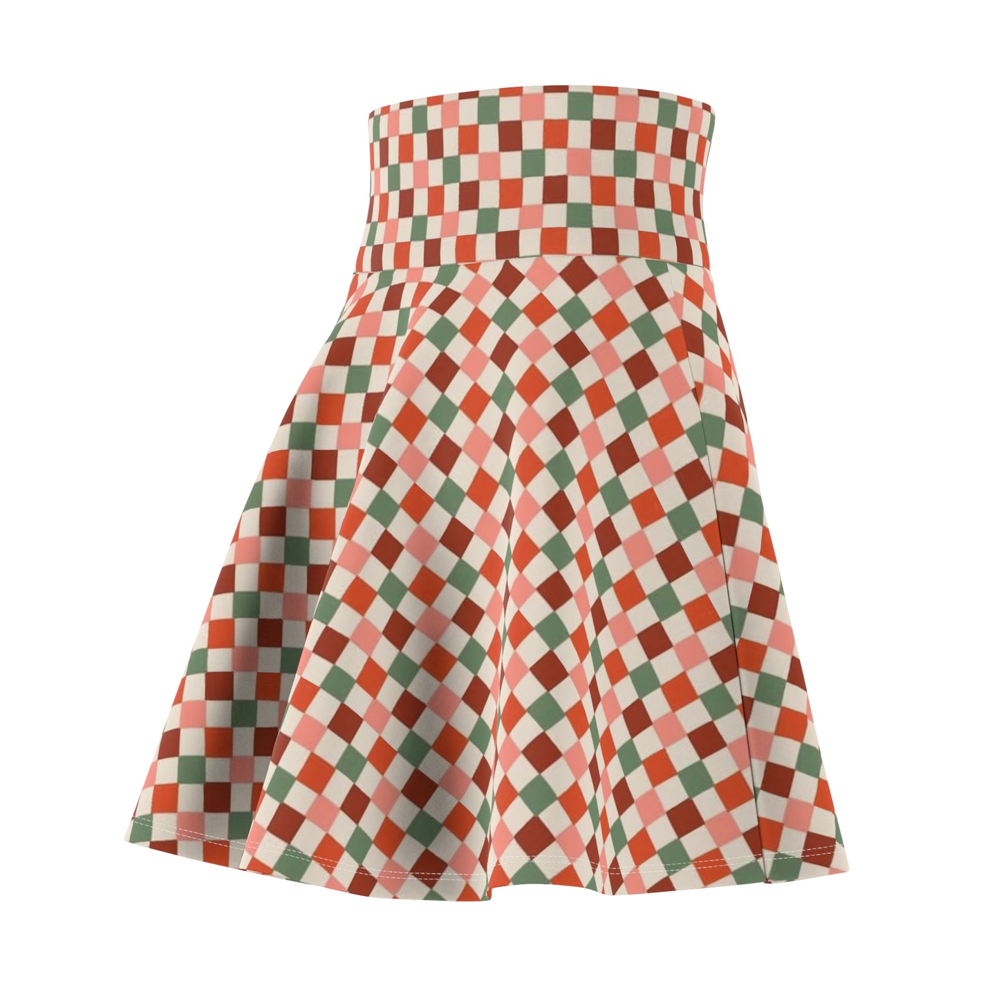 Festive Women's Skater Skirt, Holiday Outfit, Christmas Party Wear, Unique Gift, Casual Style, All-Occasion Fashion