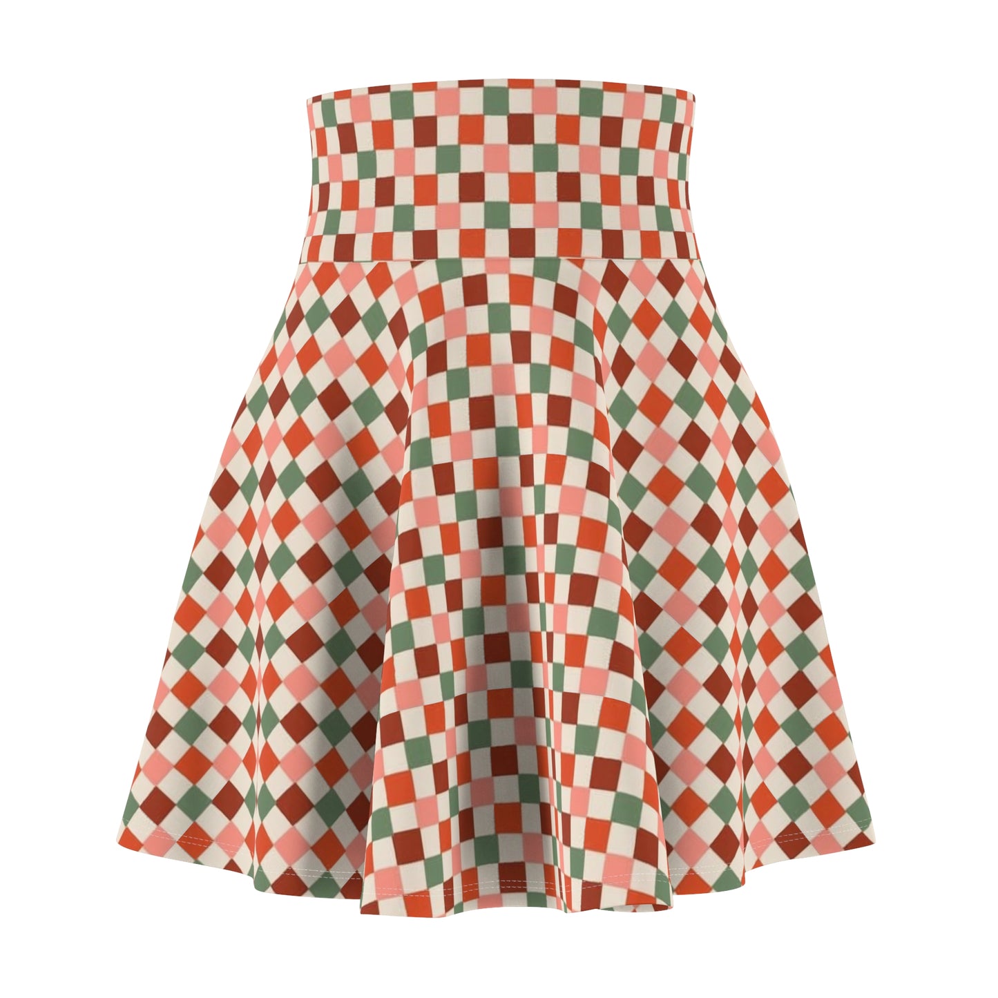 Festive Women's Skater Skirt, Holiday Outfit, Christmas Party Wear, Unique Gift, Casual Style, All-Occasion Fashion