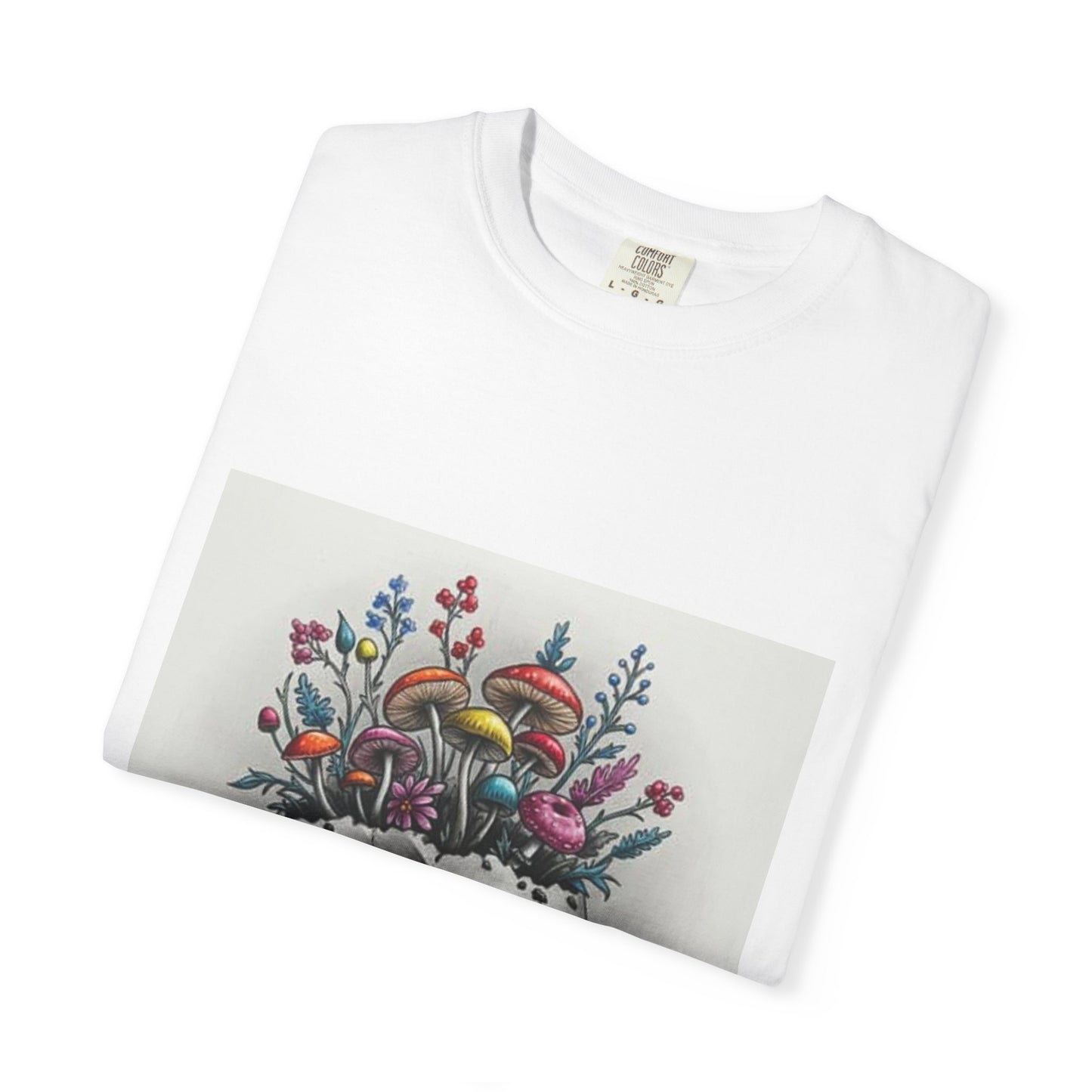 Floral Skull Graphic T-Shirt | Unisex Tee for Nature Lovers, Unique Gift, Casual Outing, Festival Wear, Eco-Friendly Fashion
