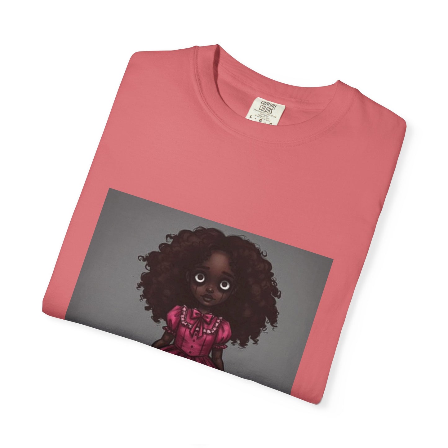 Whimsical Doll Graphic T-shirt, Cute Fashion Tee, Unisex Casual Wear, Gift for Teen Girls, Artistic Apparel, Birthday Present