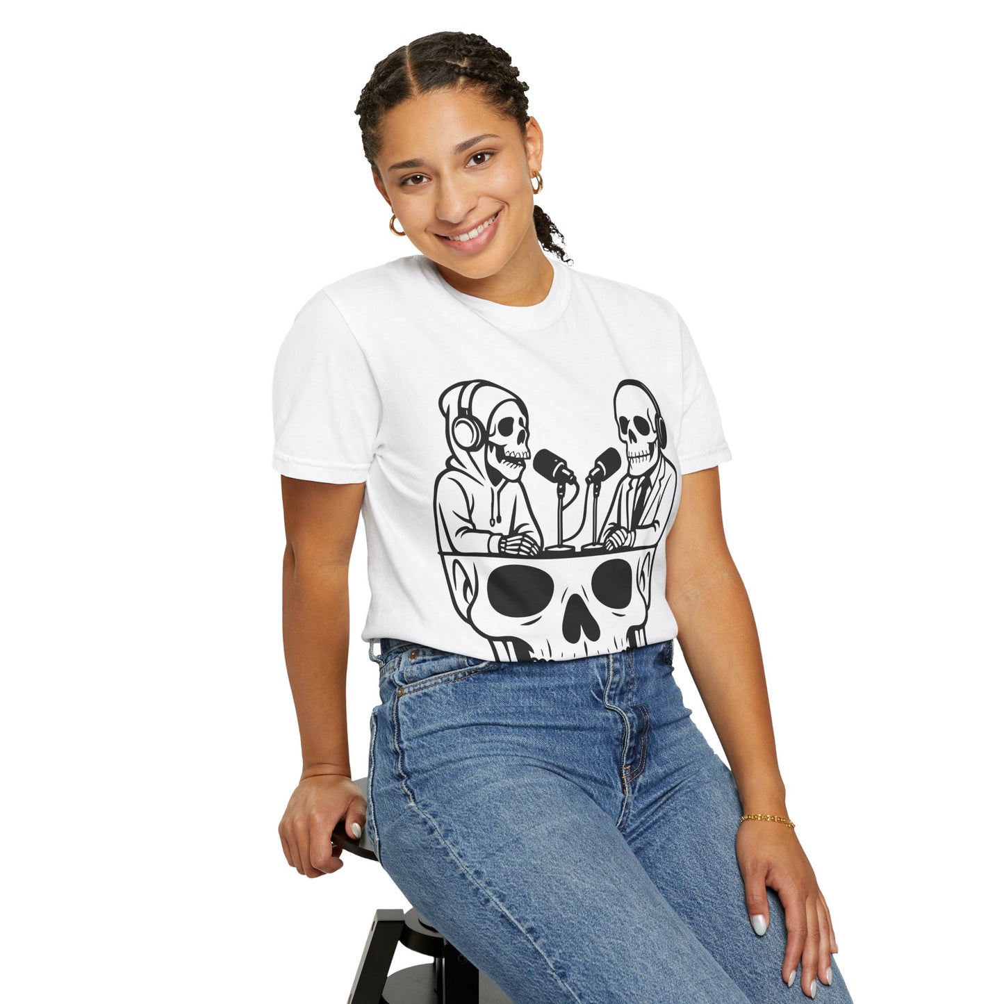 Skull Podcast Unisex T-Shirt - Cool Graphic Tee for Music Lovers