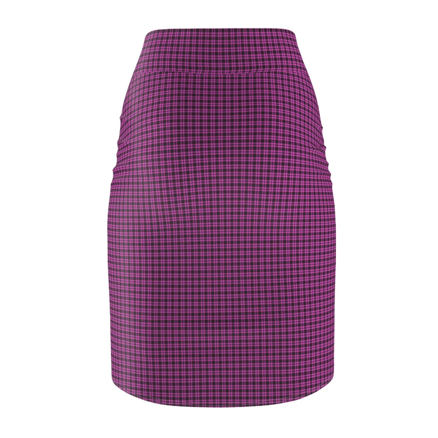 Chic Women's Pencil Skirt in Vibrant Checkered Purple, Office Fashion, Date Night Outfit, Trendy Work Attire, Stylish Summer Wear