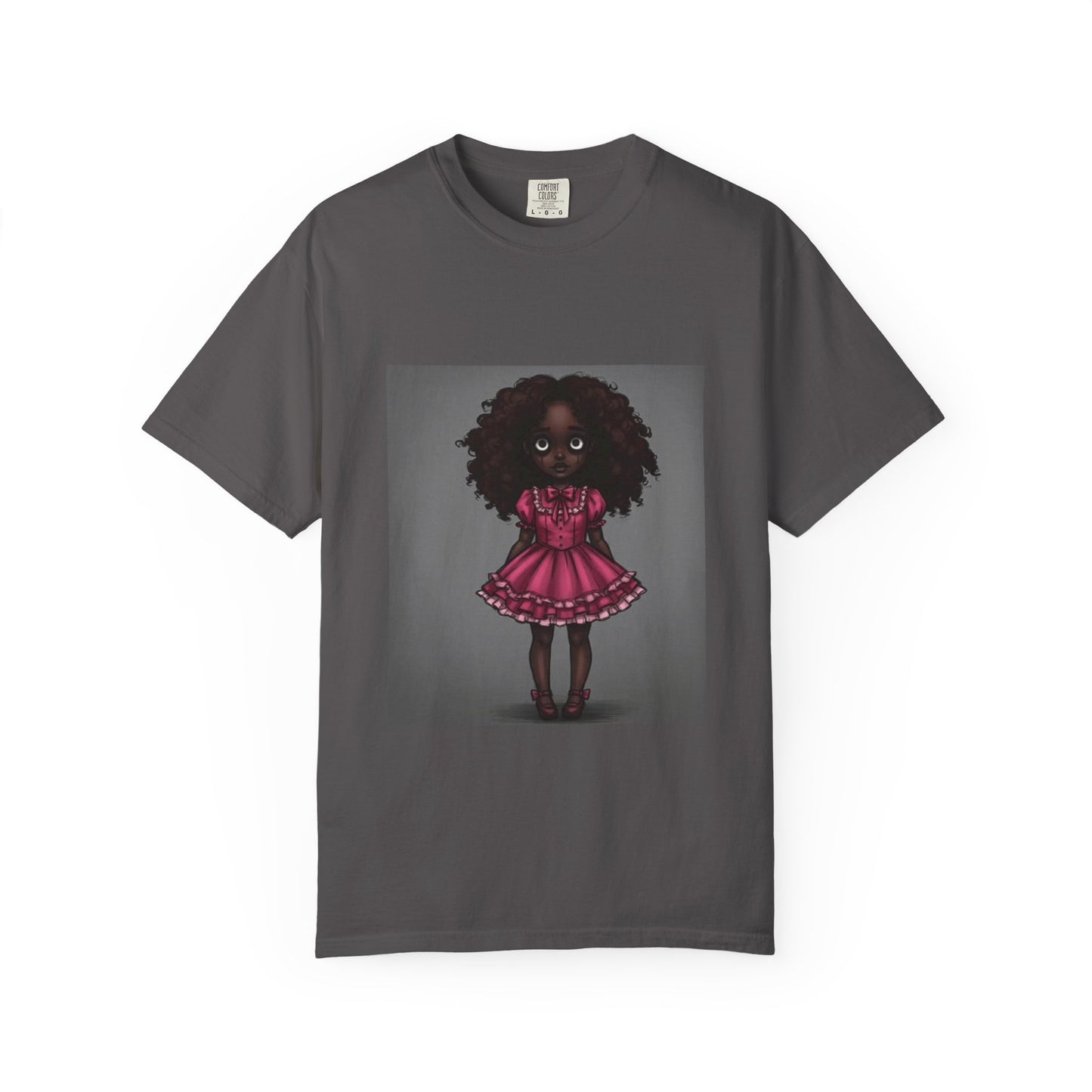 Whimsical Doll Graphic T-shirt, Cute Fashion Tee, Unisex Casual Wear, Gift for Teen Girls, Artistic Apparel, Birthday Present