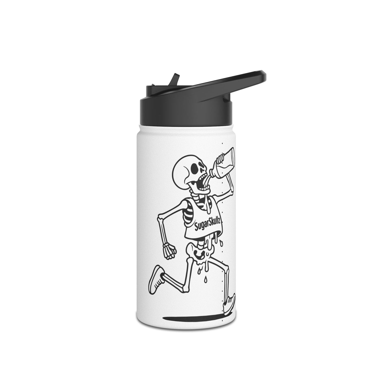 Funny Skeleton Running Stainless Steel Water Bottle - Hydration for Fitness Lovers
