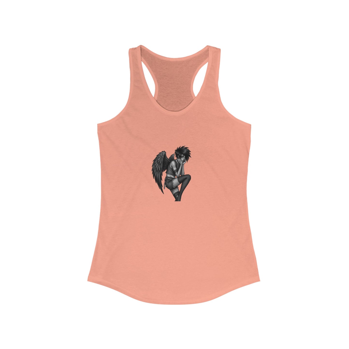 Angel Wings Women's Racerback Tank, Spiritual Fitness Top, Casual Summer Wear, Gift for Her, Gym Tank, Inspirational Apparel