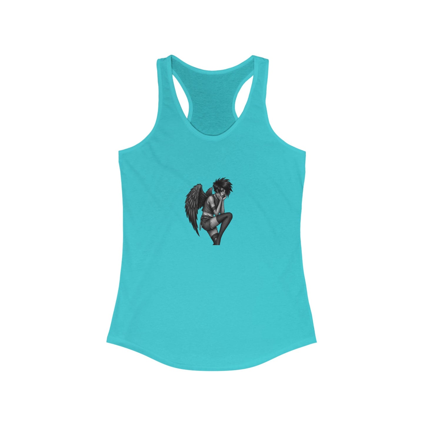 Angel Wings Women's Racerback Tank, Spiritual Fitness Top, Casual Summer Wear, Gift for Her, Gym Tank, Inspirational Apparel