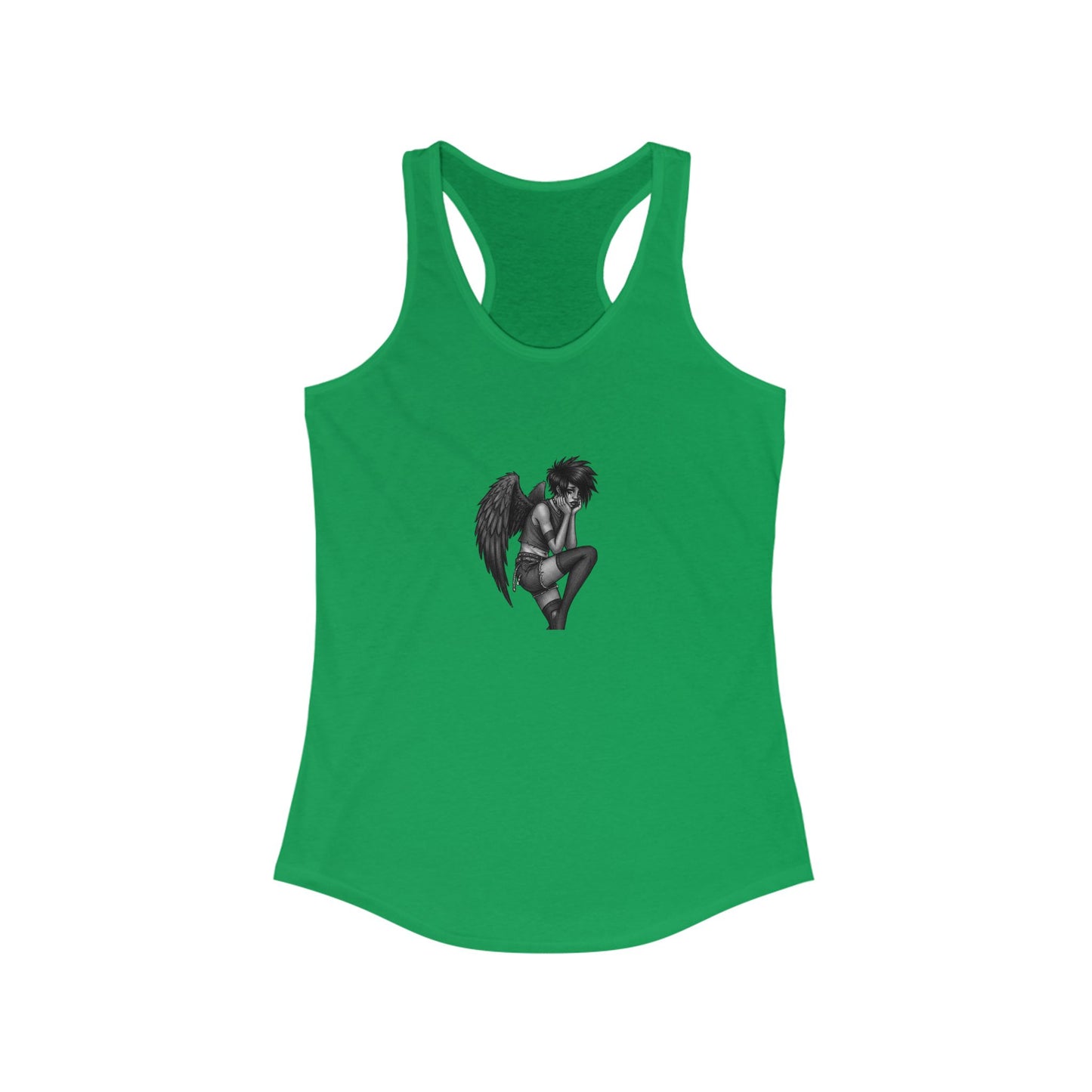 Angel Wings Women's Racerback Tank, Spiritual Fitness Top, Casual Summer Wear, Gift for Her, Gym Tank, Inspirational Apparel