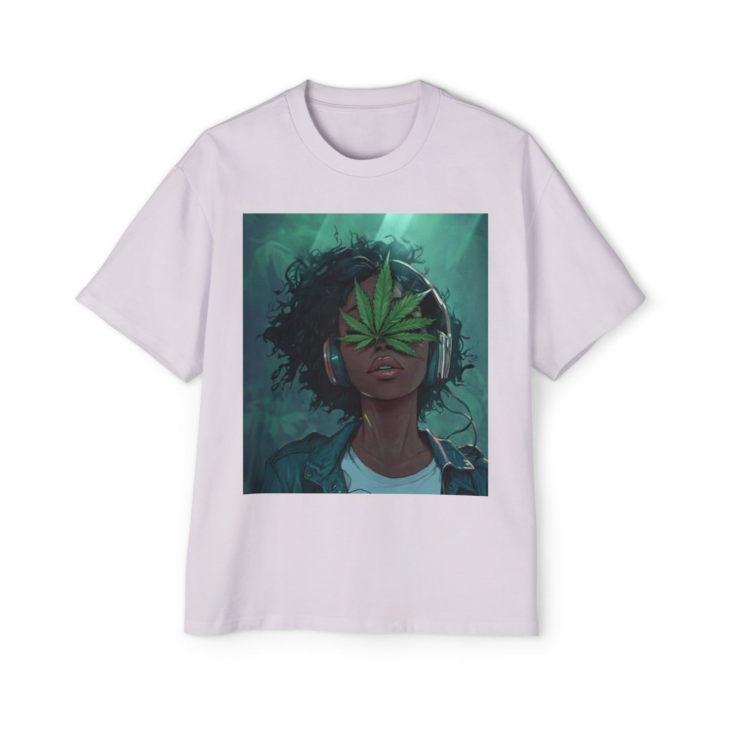 Chill Vibes Men’s Heavy Oversized Tee - Cool Cannabis Art Shirt, Streetwear, Music Lovers Gift, Relaxed Fit Fashion, Summer Style