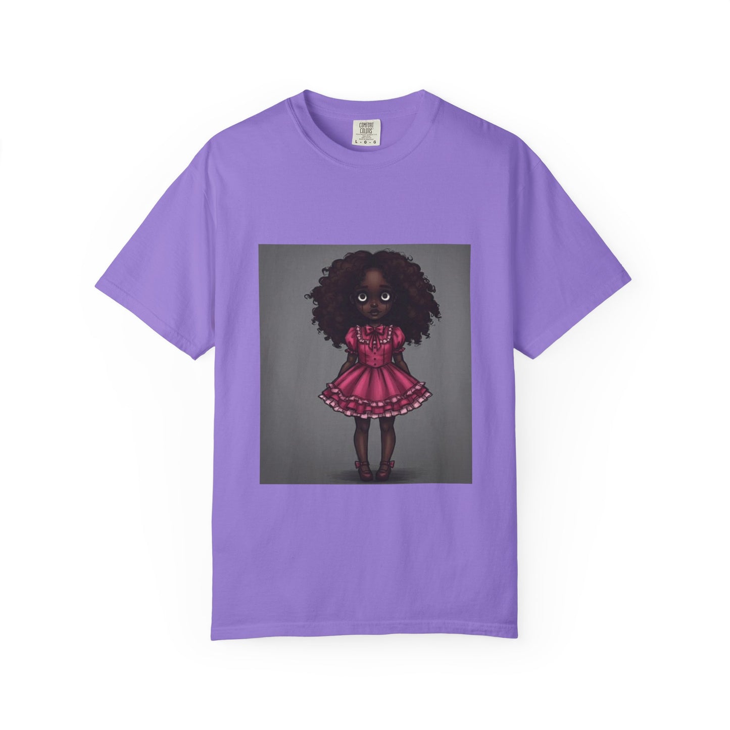 Whimsical Doll Graphic T-shirt, Cute Fashion Tee, Unisex Casual Wear, Gift for Teen Girls, Artistic Apparel, Birthday Present