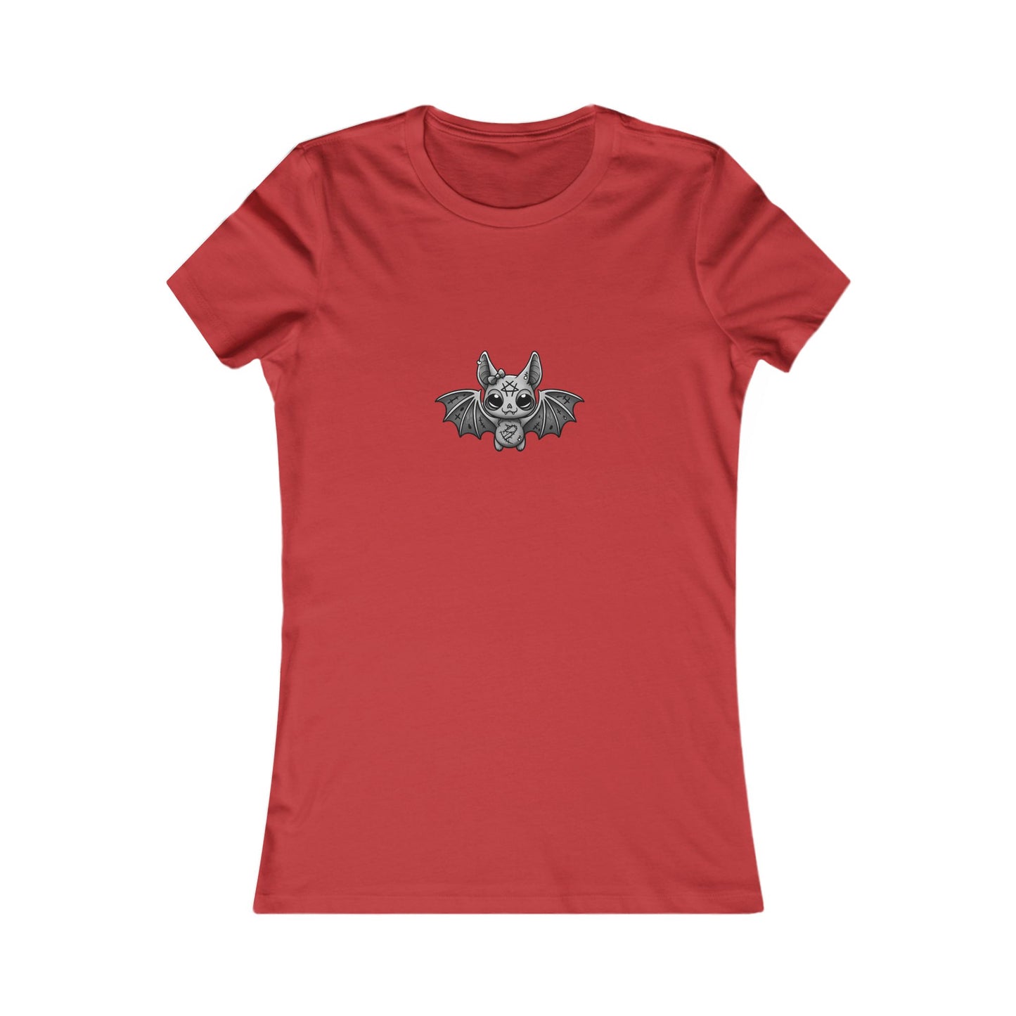 Gothic Women's Favorite Tee with Bat Design, Casual Wear, Halloween, Gift for Her, Everyday T-Shirt, Unique Graphic Tee