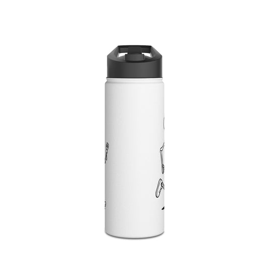 Funny Skeleton Running Stainless Steel Water Bottle - Hydration for Fitness Lovers