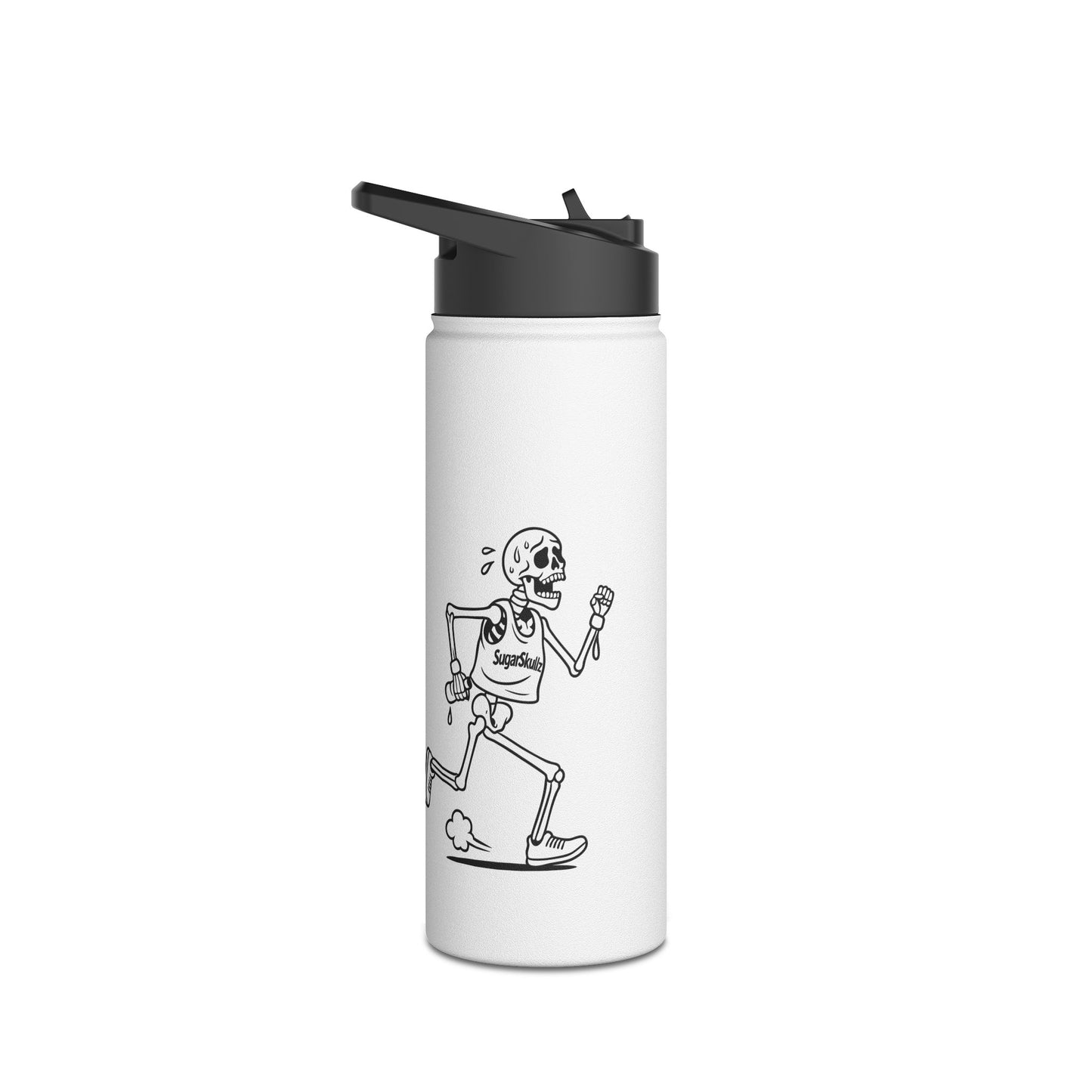 Funny Skeleton Running Stainless Steel Water Bottle - Hydration for Fitness Lovers