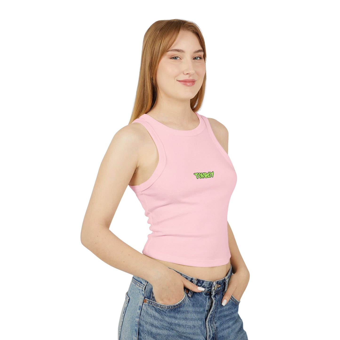 Chic Women's Racer Tank Top - Summer Style, Casual Wear, Fitness Apparel, Everyday Essential, Trendy Sleeveless Top