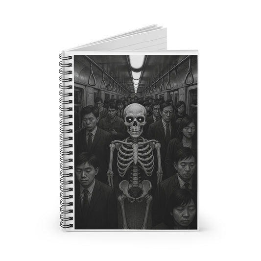 Skeleton in the Subway Spiral Notebook: Unique Journal for Artists, Students, and Creatives, Ideal Gift for Halloween, Birthdays, and [...]