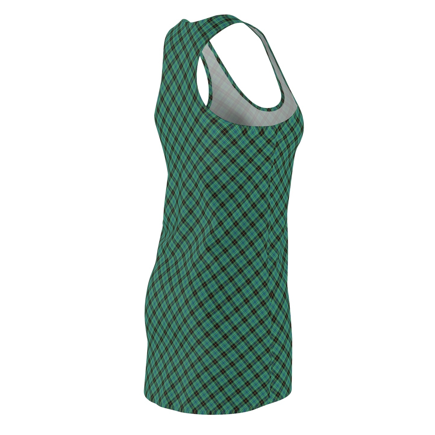 Plaid Racerback Dress, Women's Casual Summer Dress, Stylish Outdoor Dress, Great for Parties, Everyday Wear, Perfect Gift