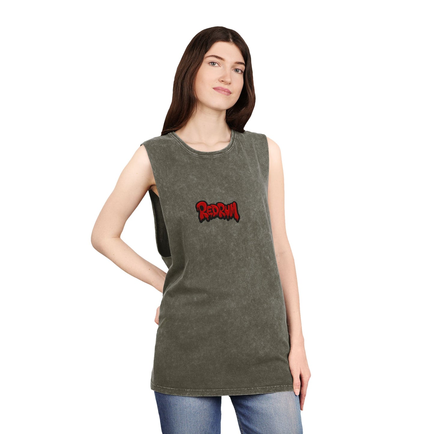 Unisex Stonewash Tank Top - Vintage Graphic Tee, Summer Casual Wear, Festival Style, Music Lover Gift, Urban Streetwear