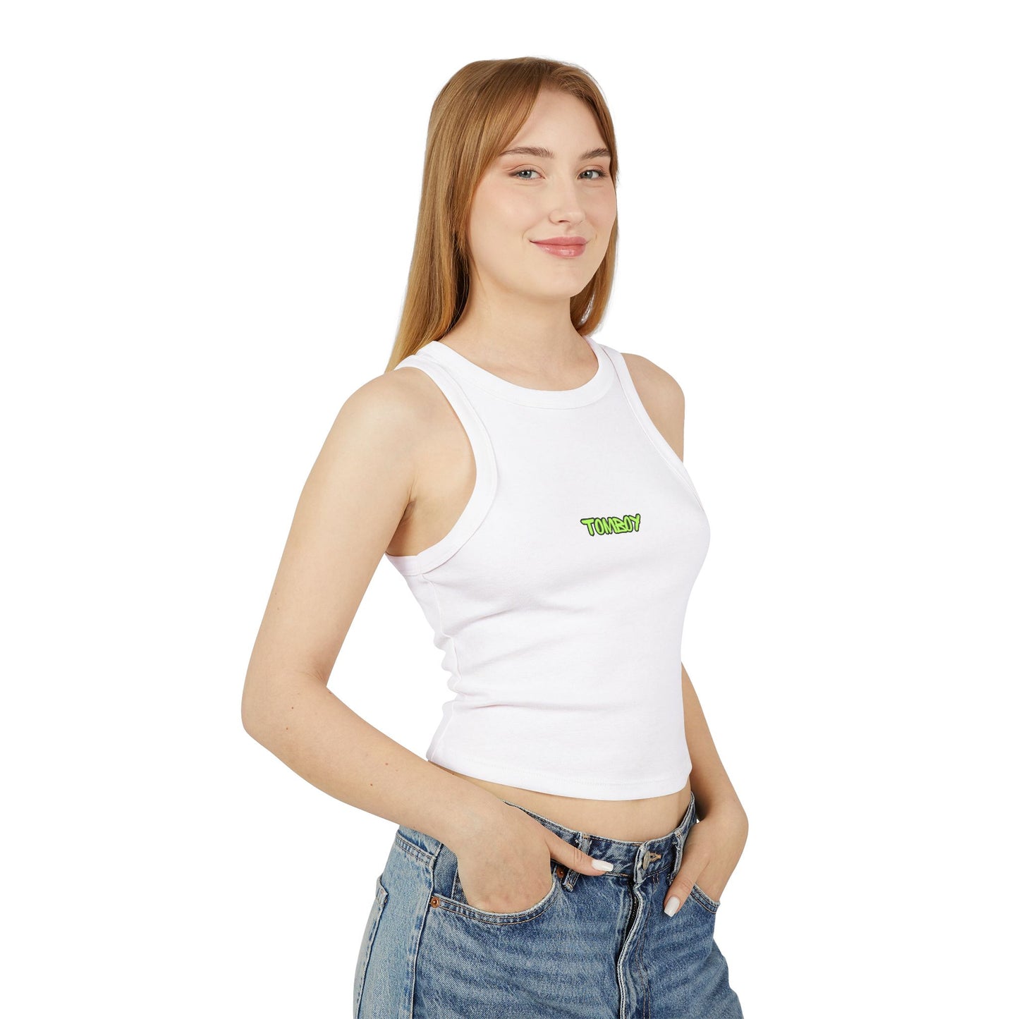 Chic Women's Racer Tank Top - Summer Style, Casual Wear, Fitness Apparel, Everyday Essential, Trendy Sleeveless Top