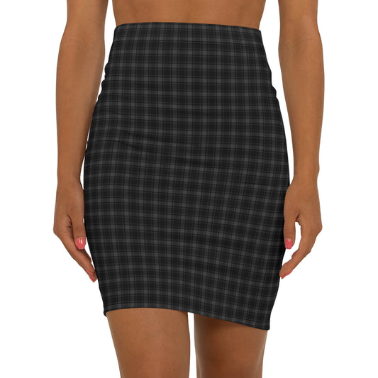 Chic Women's Mid-Waist Pencil Skirt, Trendy Office Wear, Fashionable Evening Outfit, Daily Style Essential, Plaid Pattern Skirt