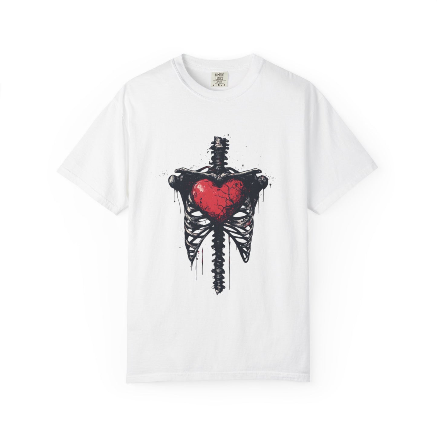 Heart-Cross Unisex Garment-Dyed T-shirt, Vintage Graphic Tee, Gift for Couples, Unique Art Shirt, Casual Wear, Festival Fashion