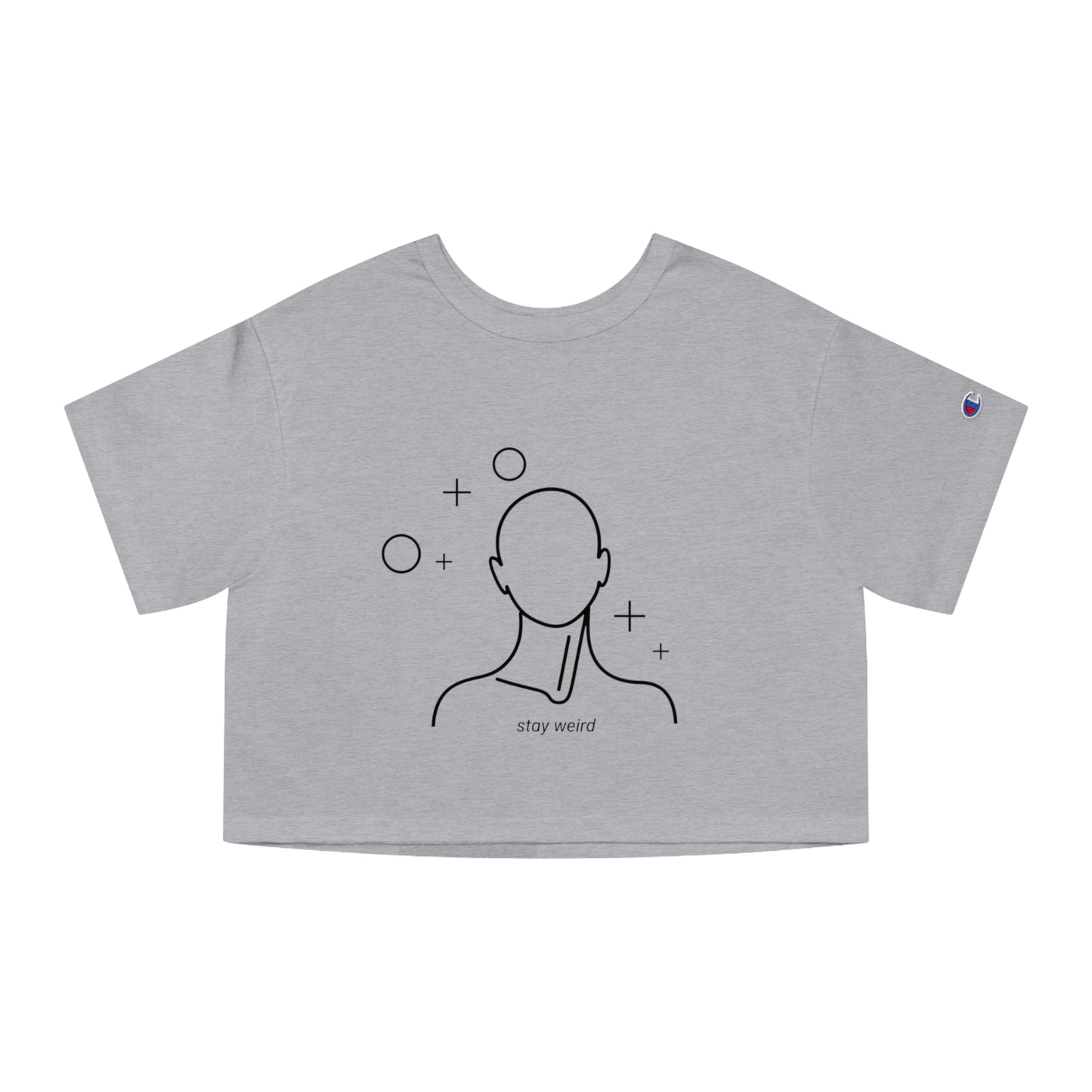Stay Weird Cropped T-Shirt for Women, Chill Style Tee, Everyday Casual Wear, Gift for Friends, Summer Fashion Top