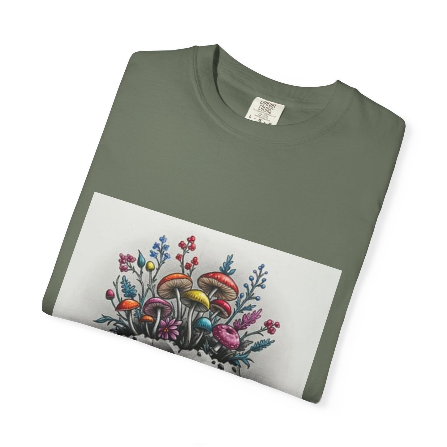 Floral Skull Graphic T-Shirt | Unisex Tee for Nature Lovers, Unique Gift, Casual Outing, Festival Wear, Eco-Friendly Fashion