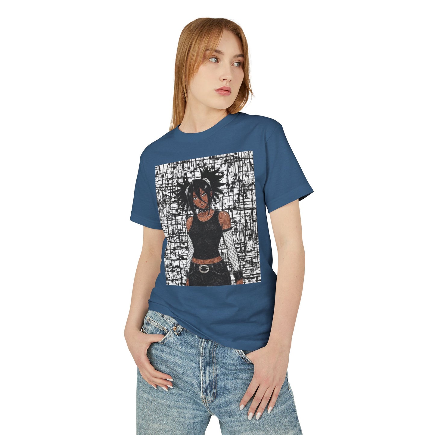 Anime-Inspired Heavyweight Tee, Graphic T-Shirt, Vintage Style, Casual Wear, Streetwear, Gift for Anime Lovers