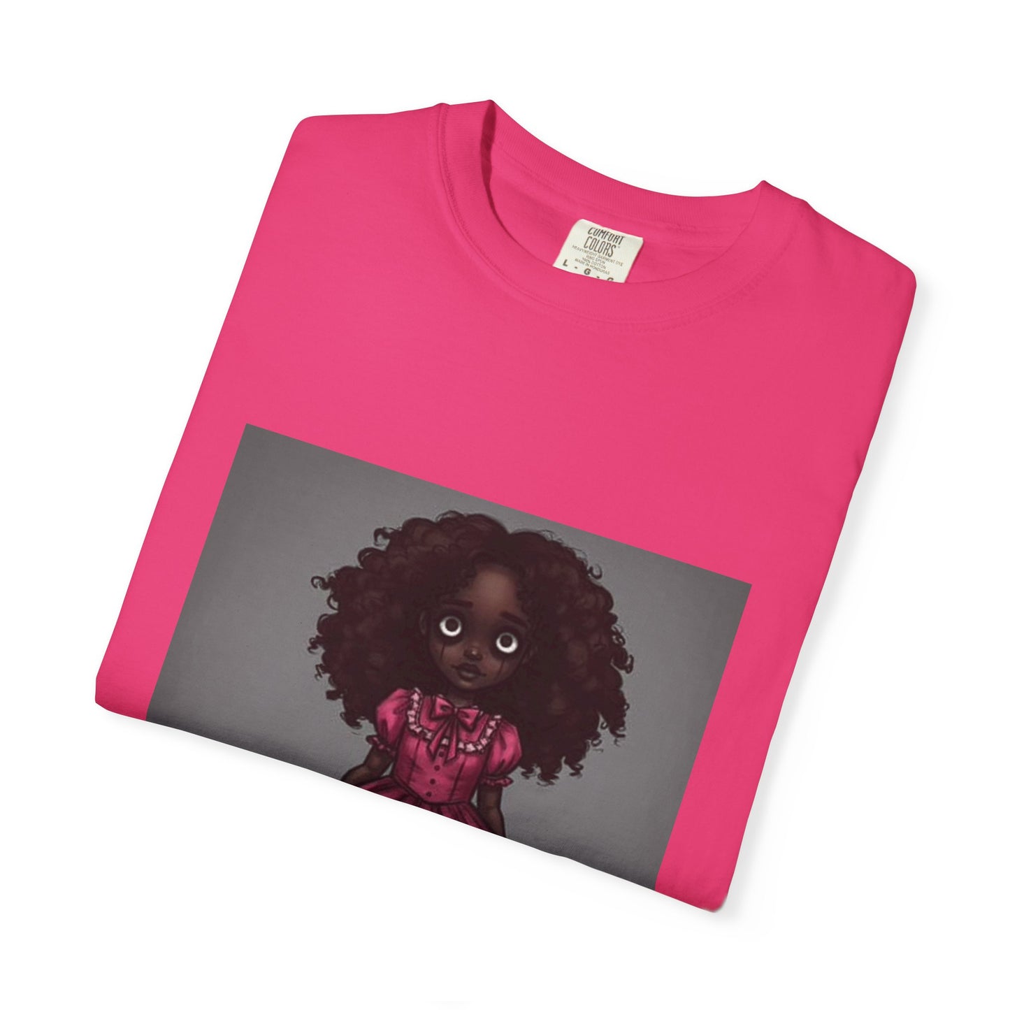 Whimsical Doll Graphic T-shirt, Cute Fashion Tee, Unisex Casual Wear, Gift for Teen Girls, Artistic Apparel, Birthday Present