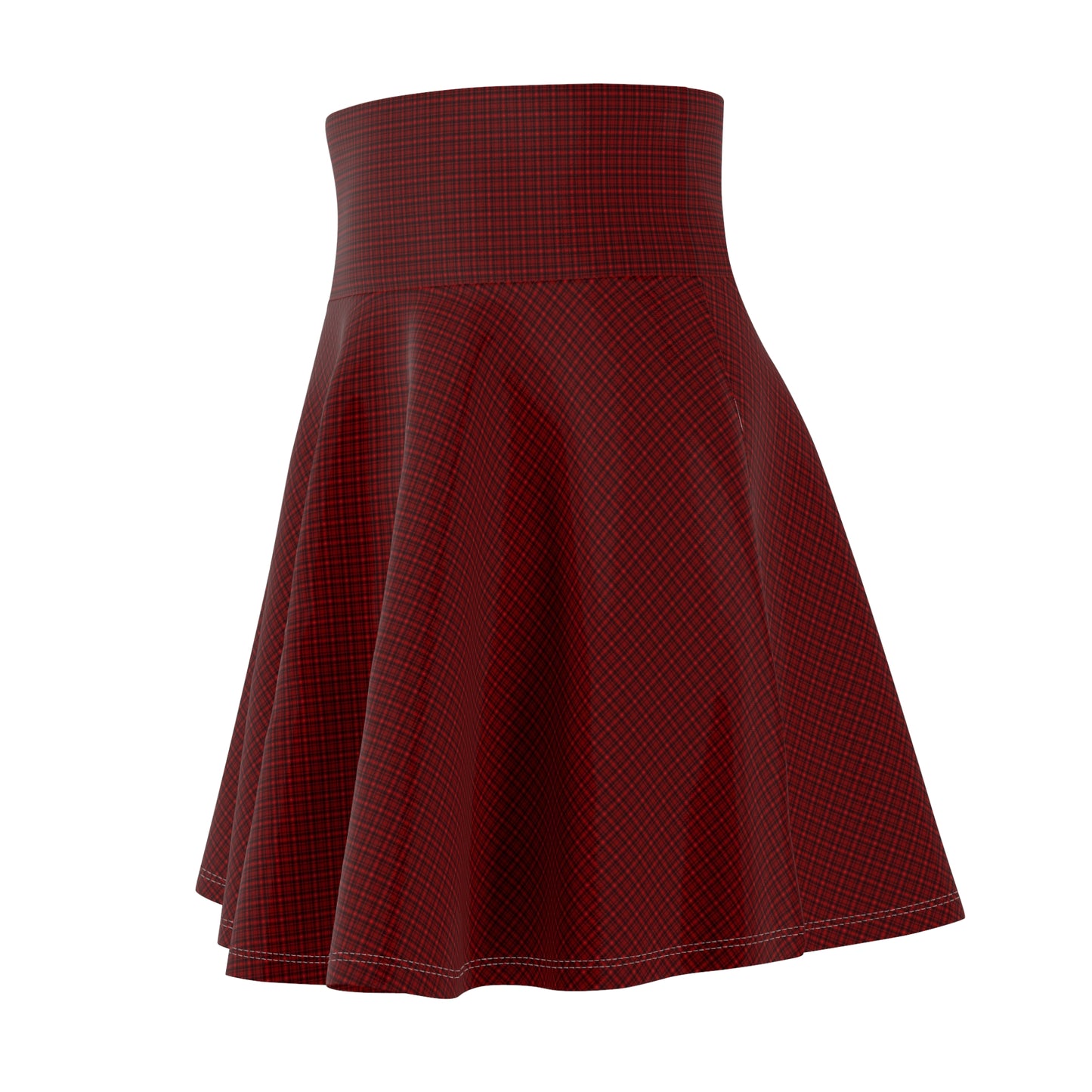 Burgundy Women's Skater Skirt, Flowy Casual Dress, Perfect for Spring, Summer, Parties, Holidays, Everyday Wear