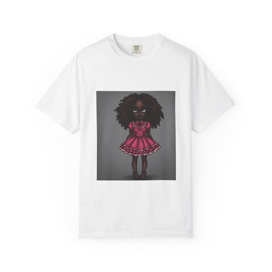 Whimsical Doll Graphic T-shirt, Cute Fashion Tee, Unisex Casual Wear, Gift for Teen Girls, Artistic Apparel, Birthday Present
