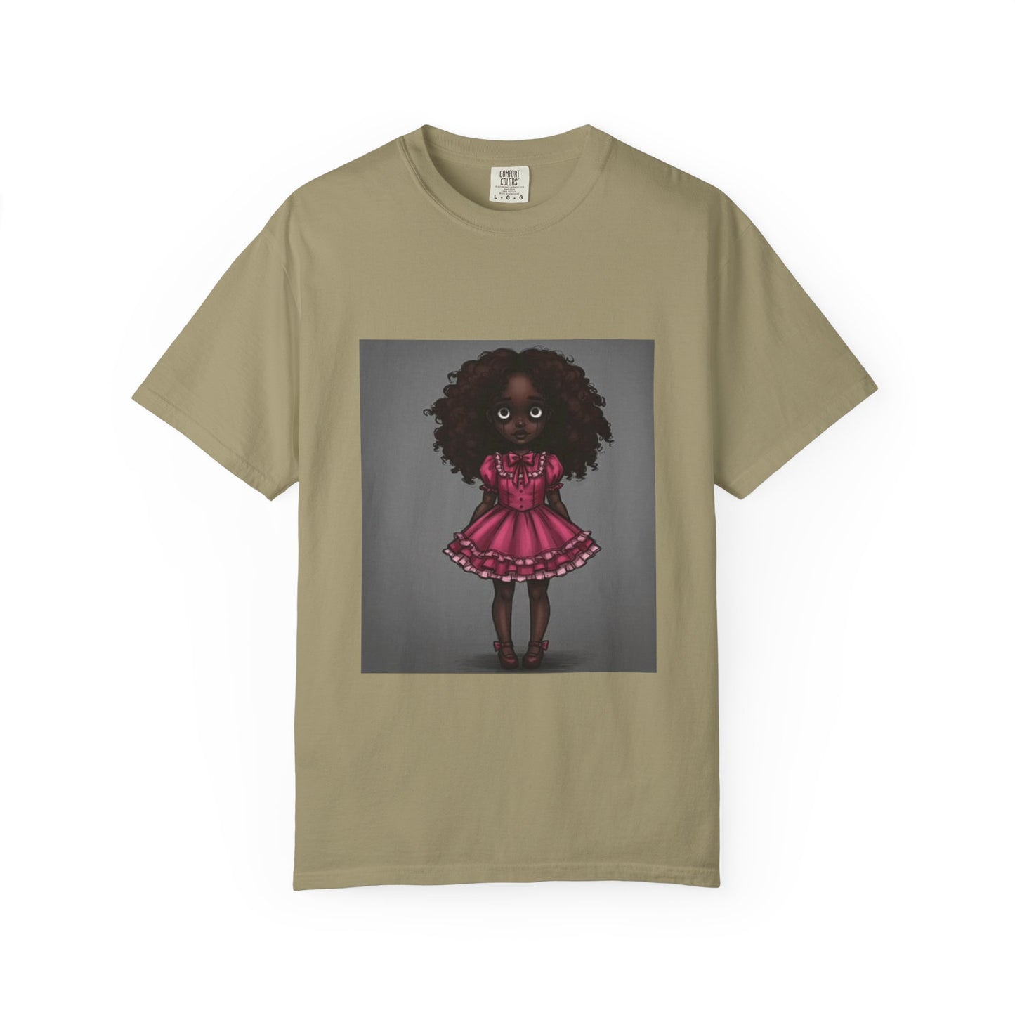 Whimsical Doll Graphic T-shirt, Cute Fashion Tee, Unisex Casual Wear, Gift for Teen Girls, Artistic Apparel, Birthday Present