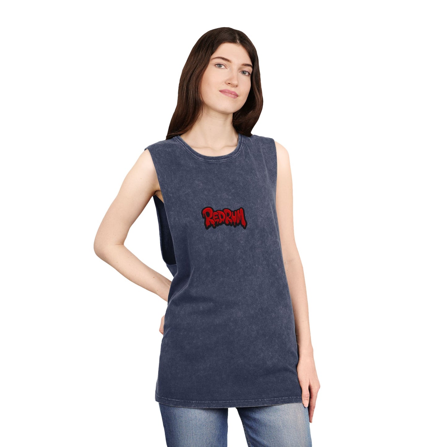 Unisex Stonewash Tank Top - Vintage Graphic Tee, Summer Casual Wear, Festival Style, Music Lover Gift, Urban Streetwear