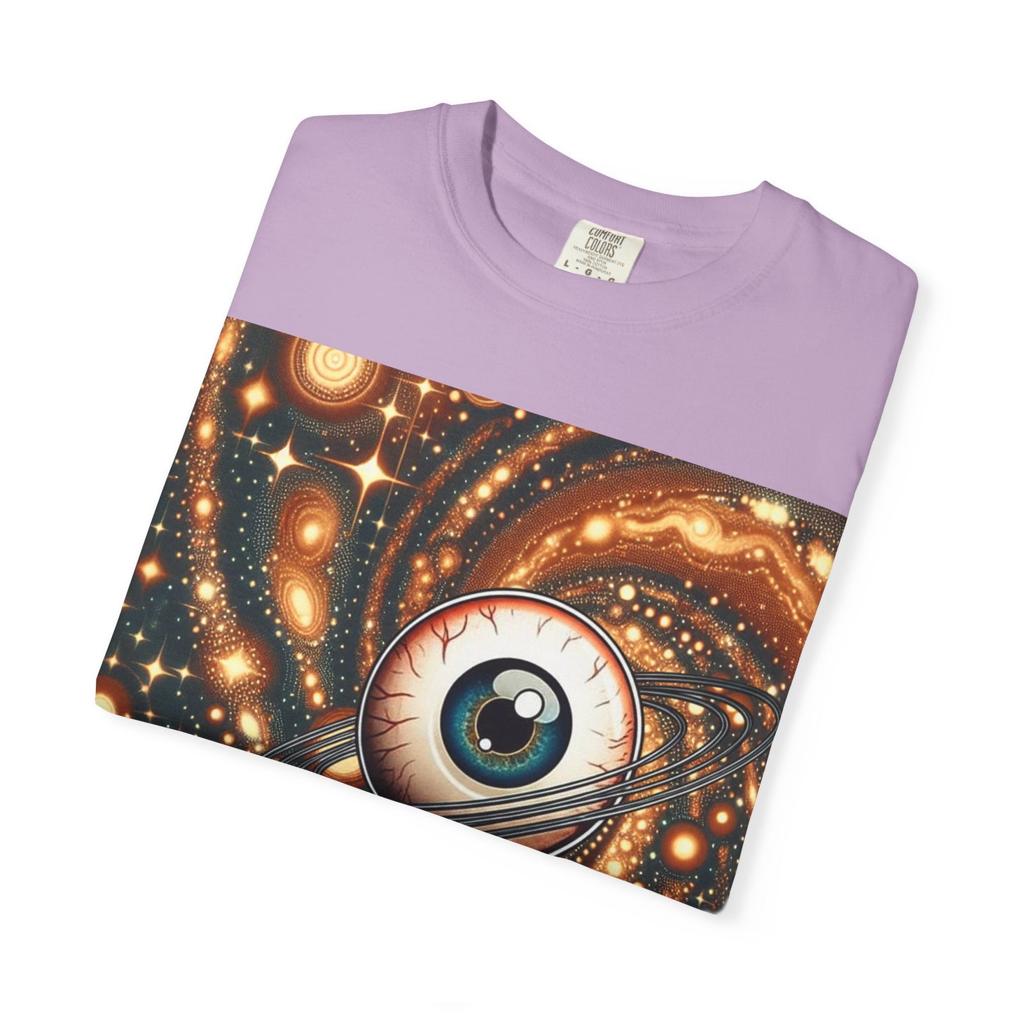 Cosmic Eye T-Shirt, Unisex Garment-Dyed Tee, Galaxy Print Shirt, Artistic Space Apparel, Unique Gift for Space Lovers