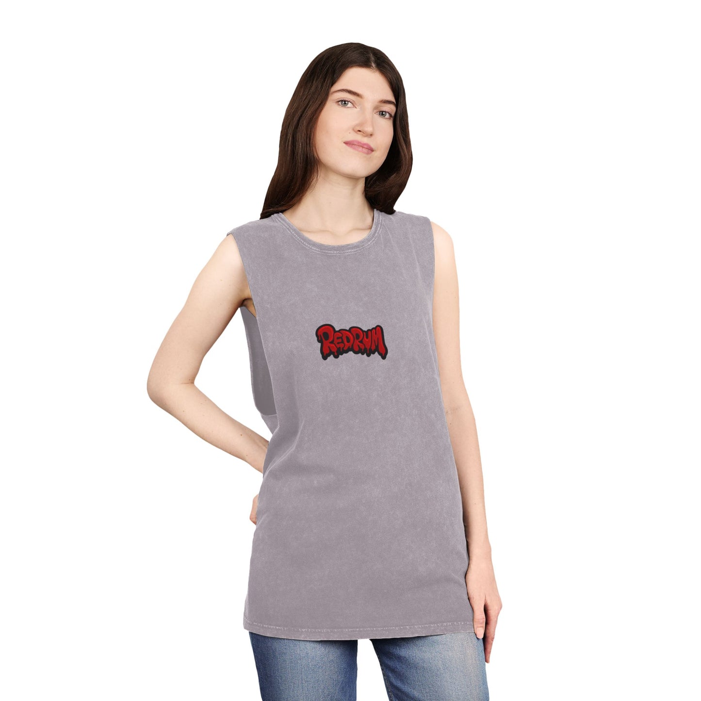 Unisex Stonewash Tank Top - Vintage Graphic Tee, Summer Casual Wear, Festival Style, Music Lover Gift, Urban Streetwear
