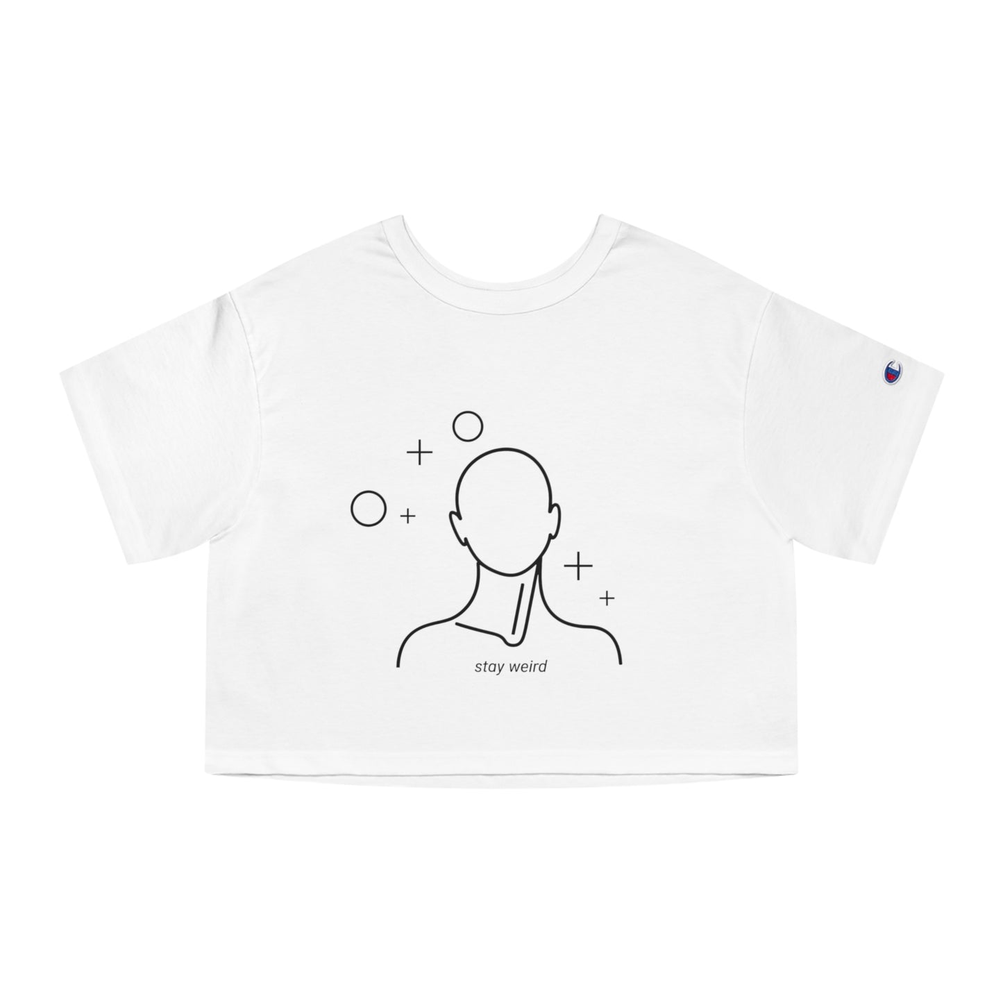 Stay Weird Cropped T-Shirt for Women, Chill Style Tee, Everyday Casual Wear, Gift for Friends, Summer Fashion Top