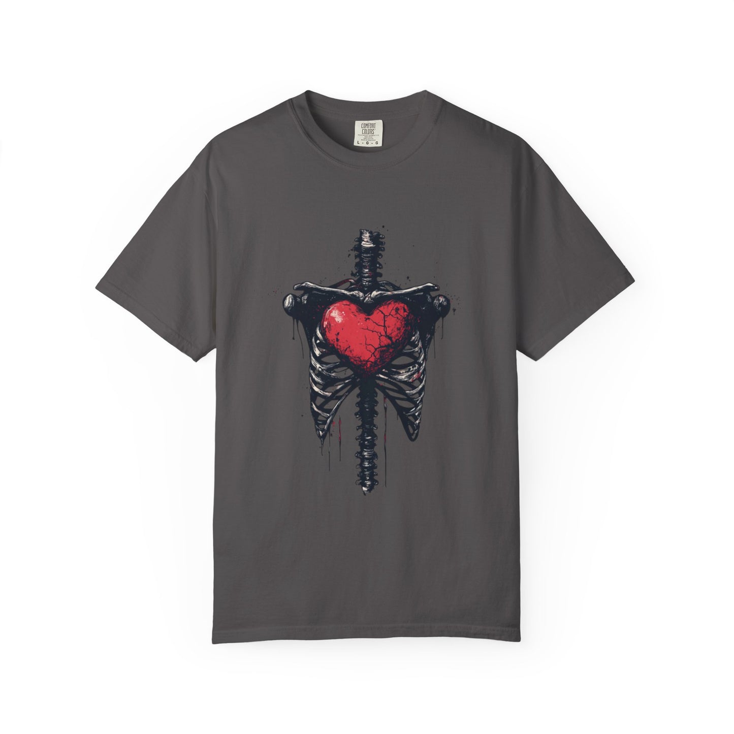 Heart-Cross Unisex Garment-Dyed T-shirt, Vintage Graphic Tee, Gift for Couples, Unique Art Shirt, Casual Wear, Festival Fashion